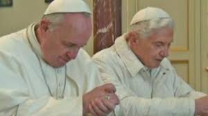 Pope Francis and Pope Emeritus Benedict XVI praying for their teams?